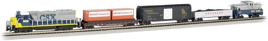 Bachmann Trains - Freightmaster Ready To Run 60 Piece Electric Train Set - N Scale,Silver