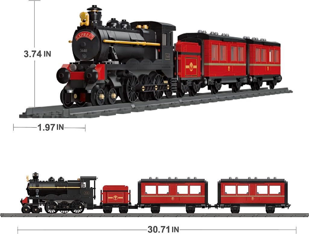 QwlJYfv Steam Train Building Set for Adult,Large Train Set with Tracks Model Building Kit Toy,Gift for Teens Boys Aged 8-14(789PCS)