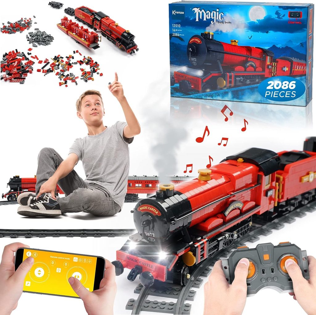 Magic Model Train Set - 2000+ PCS Remote Control Train Toy w/Tracks, Sound  Light