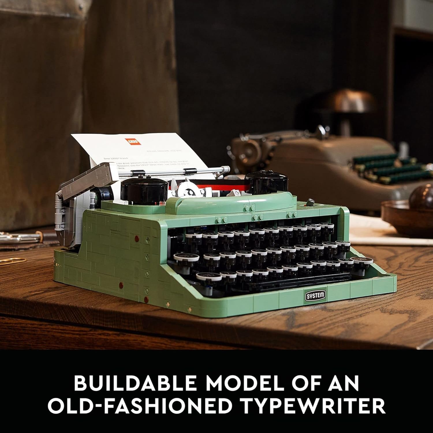 LEGO Ideas Typewriter 21327 Building Set for Adults, Collectible Retro Display Model, Creative Hobbies Unique Gift Idea