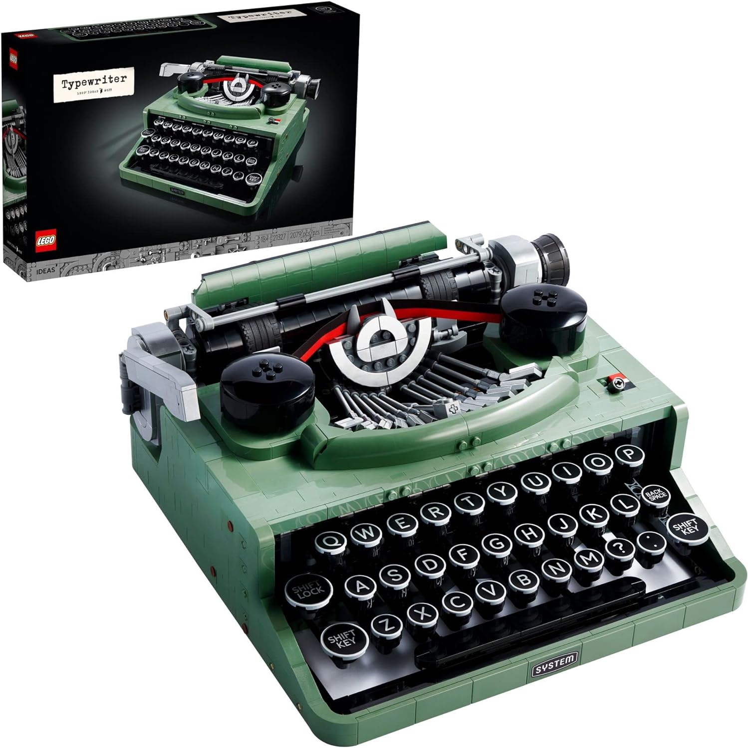 LEGO Ideas Typewriter 21327 Building Set for Adults, Collectible Retro Display Model, Creative Hobbies Unique Gift Idea