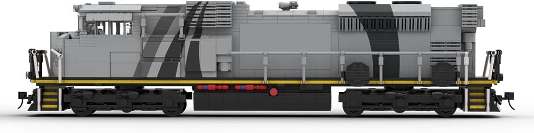 KKXX SD70ACS Etihad Rail Train Model Building Blocks Set, MOC Collectible Steam Locomotive Display Set, for Adults and Teens (2086PCS/Dynamic Version)