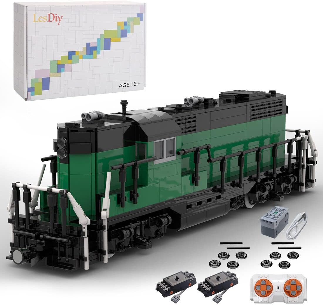 Topoo RC Train Locomotive Building Kit with Motor, Dynamic Train Model Building Toy Set Compatible with Lego Train 1286 Pcs MOC-79695