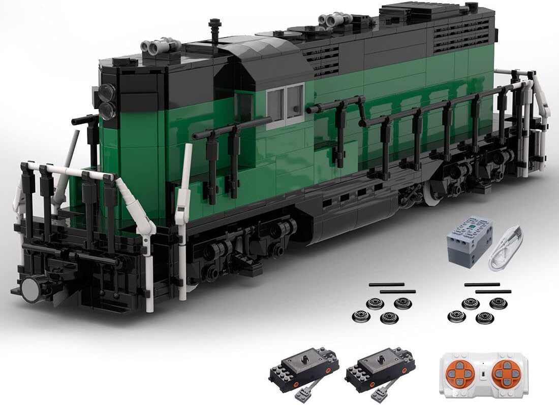 Topoo RC Train Locomotive Building Kit with Motor, Dynamic Train Model Building Toy Set Compatible with Lego Train 1286 Pcs MOC-79695