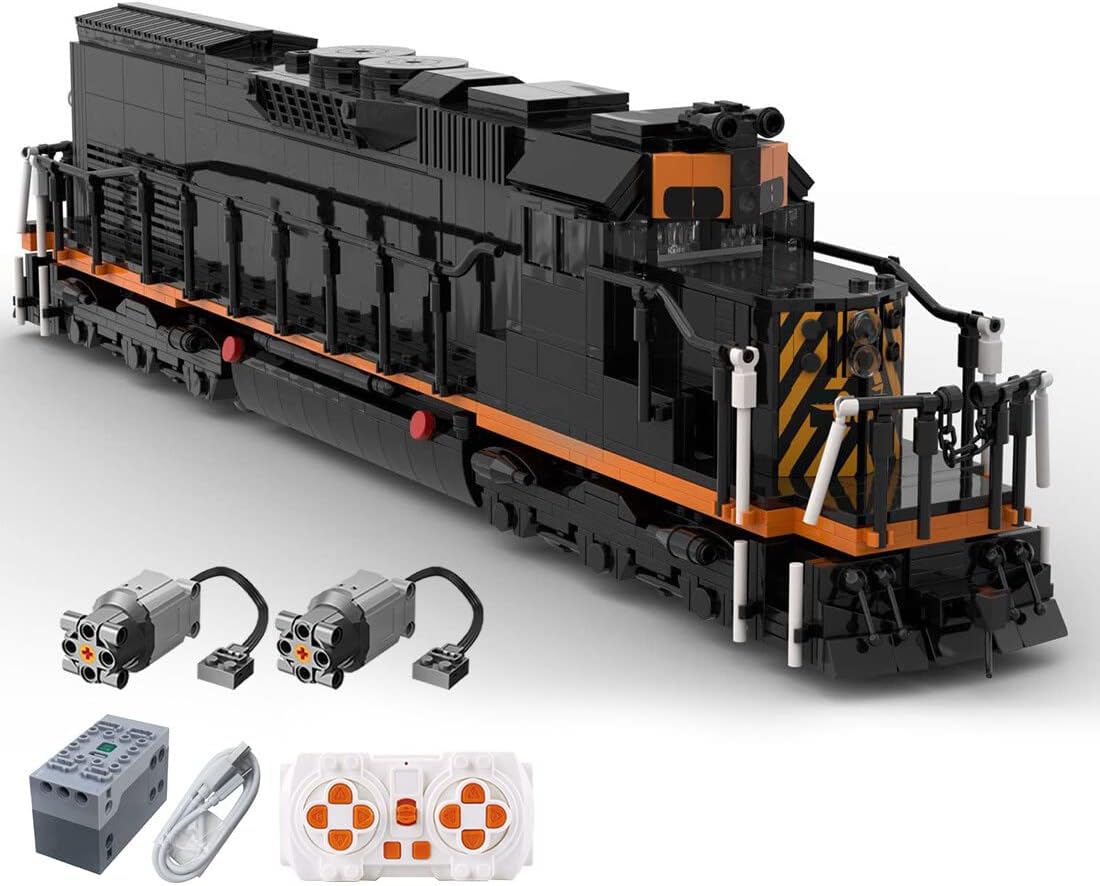 Topoo Train Sets with Remote Control Steam Dynamic Retro Locomotive Train Building Kit MOC-112387 Express Toy Sets Compatible with Lego City Passenger Train - 1911 PCS