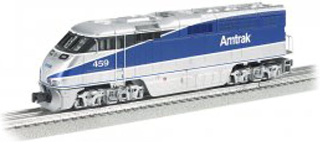Bachmann Trains EMD F59PHI Locomotive with True Blast Plus Sound - Amtrak Pacific Surfliner #459 - O Scale, Prototypical Silver  Blue (23401)